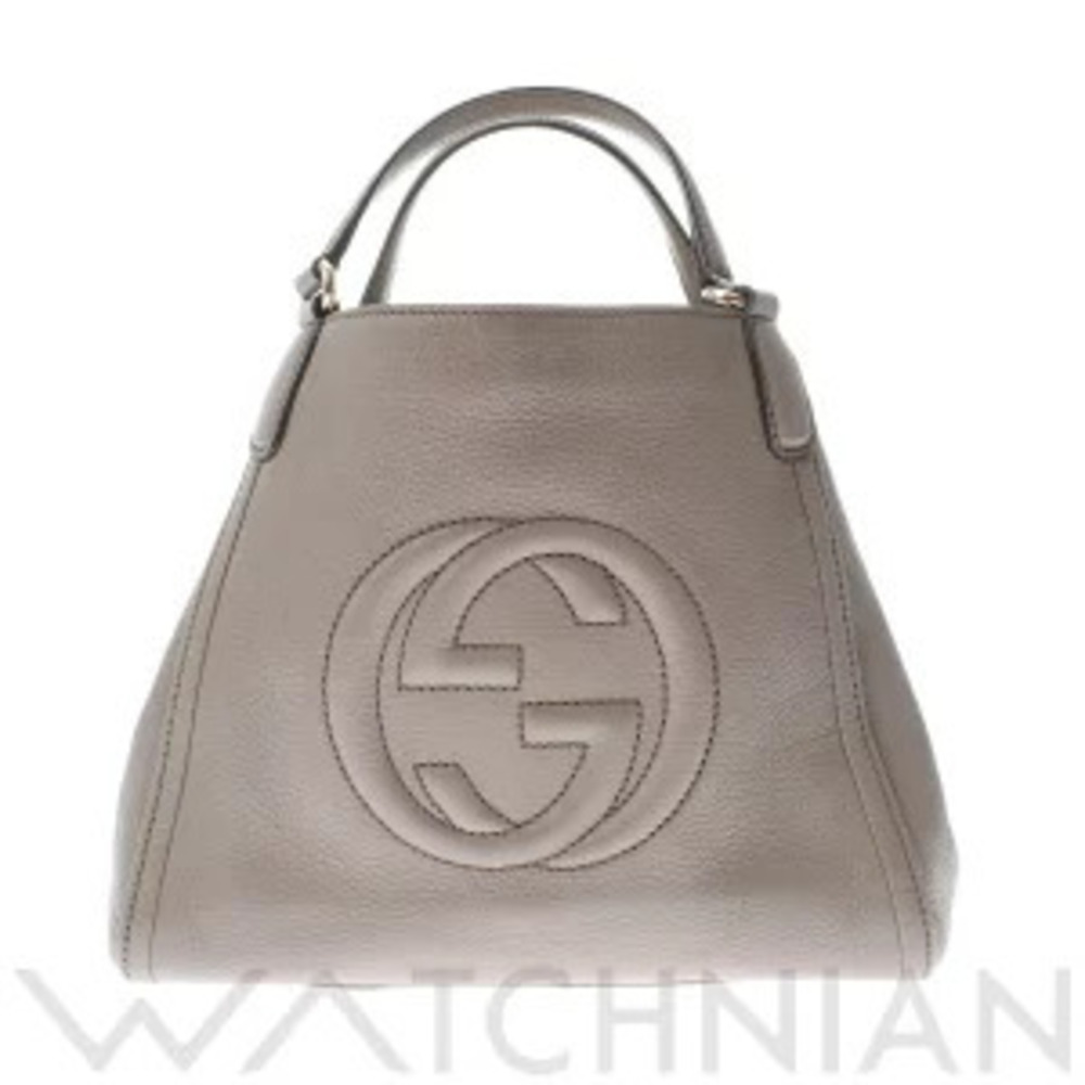 Gucci Soho handbag gray leather tote bag